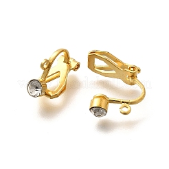 Клипсы для серег со стразами из хирургической нержавеющей стали 316 STAS-F311-13G