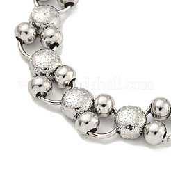 Не тускнеющая цепочка из прямоугольных и круглых шариковых звеньев из нержавеющей стали марки 304&nbsp;NJEW-S431-03P