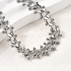 Браслеты-цепочки из нержавеющей стали 304 в стиле панк для женщин BJEW-A044-01P