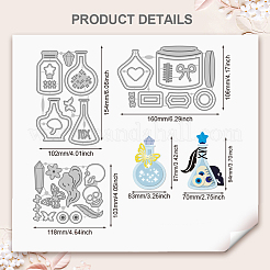 Трафареты для резки стеклянной посуды из углеродистой стали DIY-WH0309-2785