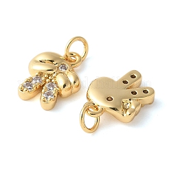 Латунные микропаве прозрачные подвески с фианитом KK-H449-84A-G-RS