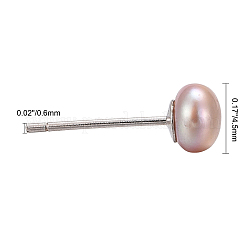 Валентина подарки для нее 925 серьги-гвоздики из стерлингового серебра&nbsp;LS-EJEW-D029-4.5mm-1