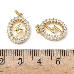 Латунные микропаве прозрачные подвески с фианитом&nbsp;KK-L257-04G