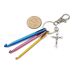 Алюминиевые крючки для вязания и подвесные украшения из сплава&nbsp;KEYC-JKC01417