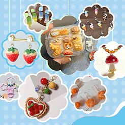 54 шт. подвески из непрозрачной и прозрачной смолы&nbsp;RESI-PH0002-66