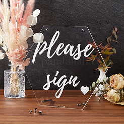 Акриловая пластина с шестигранной головкой на заказ DIY-WH0240-95