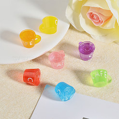 21шт 7 цвета прозрачные подвески из смолы&nbsp;RESI-GL0001-09