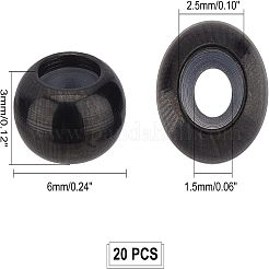 20 шт. 202 бусины из нержавеющей стали STAS-UN0025-15
