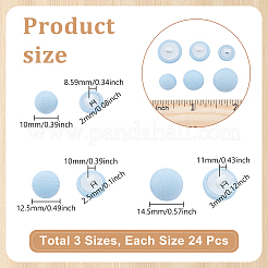 72 шт. 3 стиля пуговицы из ткани с алюминиевой ножкой и тремя отверстиями&nbsp;DIY-NB0014-75A