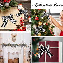 Черно-белые полосы узор льняной бант украшение витрины AJEW-WH0258-687