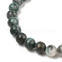 Браслеты из круглых бусин натурального диоптаза&nbsp;BJEW-JB11195-02