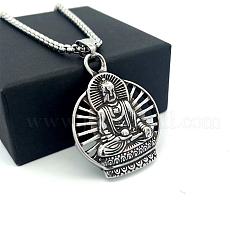 Винтажные панк-кулоны в виде Будды из нержавеющей стали 304 для мужчин.&nbsp;MR6737