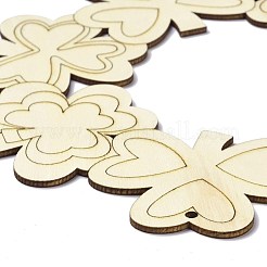 DIY трилистник венок незавершенные деревянные украшения пустые деревянные украшения WOOD-C009-01