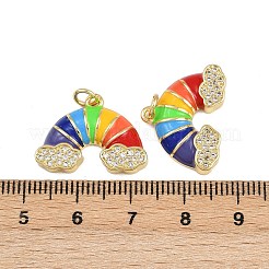 Латунные микропаве прозрачные подвески с фианитом KK-A269-31G