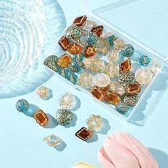 50шт 10 стиля акриловые бусины&nbsp;OACR-FP0001-14