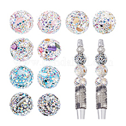 10шт 5 цвета бусины из полимерной глины ручной работы CLAY-PH0002-07