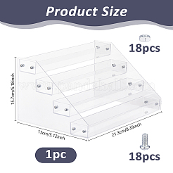 Подставка-органайзер для бутылочек с лаком для ногтей из 4 слоя акрила&nbsp;ODIS-WH0108-015