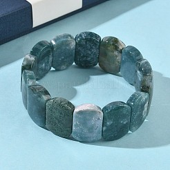 Браслеты из натуральных бусин мохового агата для женщин и мужчин BJEW-I323-02G