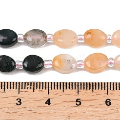 Нити из натуральных бусин: зелёной пятнистой яшмы&nbsp;G-Z135-A07