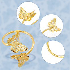 Бабочка железные кольца для салфеток&nbsp;AJEW-WH20070-109G