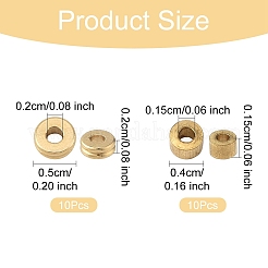 10 шт. Латунные дистанционные бусины&nbsp;KK-YW0003-11