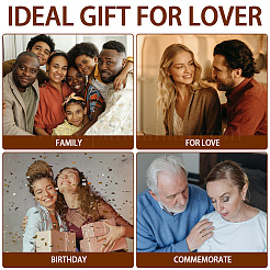 Двусторонние деревянные вращающиеся фоторамки с подвеской в форме сердца своими руками DJEW-WH0076-006