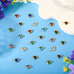 24 шт. 8-х цветные подвески-соединители из нержавеющей стали&nbsp;STAS-TA0003-29