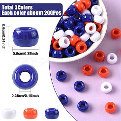 600шт 3 цвета непрозрачные пластиковые бусины KY-FS0001-39