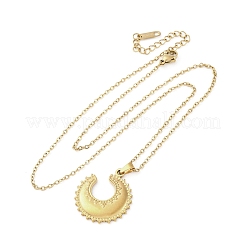 Ожерелья с подвеской в виде полумесяца из нержавеющей стали 304 NJEW-M096-33G