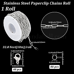 Наборы для изготовления цепочек-скрепок из нержавеющей стали 304&nbsp;DIY-BBC0002-71