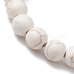 Эластичные браслеты из натуральных смешанных драгоценных камней и синтетической бирюзы BJEW-JB10162