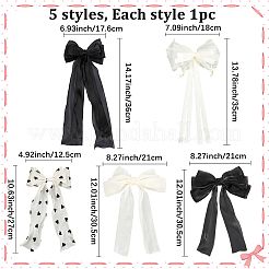 5 шт. 5-х цветные тканевые заколки-банты для волос&nbsp;PHAR-SP0001-15