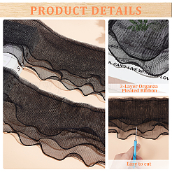 5м двухслойная плиссированная лента из органзы OCOR-PH0002-96A