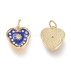 Латунные микропаве прозрачные кубические циркониевые подвески ZIRC-K086-11G