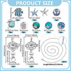 8 шт. 8 стиля кнопок из сплава со стразами&nbsp;FIND-NB0006-36