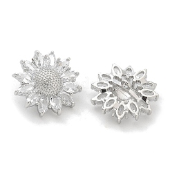 Стойка покрытие латунные микропаве прозрачные кубические циркониевые кнопки KK-K293-16P