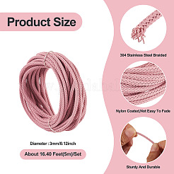 5 м плетеных проводов из нержавеющей стали 304 с нейлоновым покрытием&nbsp;TWIR-TA0001-08A