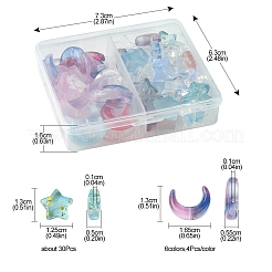 54шт наборы бус лэмпворк и стеклянных бусин ручной работы LAMP-FS0001-14