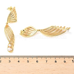 Серьги-гвоздики с имитацией жемчуга из латуни EJEW-M084-01G