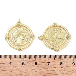 Покрытие стойки латунь микропаве прозрачные подвески из кубического циркония KK-Z064-21G