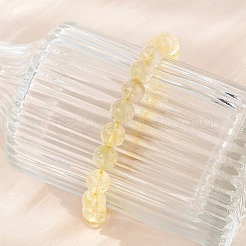 Натуральный цитрин бисера браслеты простирания&nbsp;BJEW-I253-8mm-21