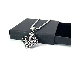 Ожерелья из нержавеющей стали с подвеской в виде креста викинга для мужчин и женщин IC1039