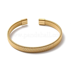 Женские браслеты-манжеты из нержавеющей стали 304 с плоскими цепочками-змейками&nbsp;BJEW-A067-06G