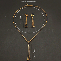 Комплекты из винтажных латунных серег и ожерелий с кисточками для женщин DJ9206