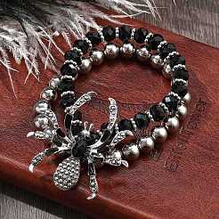 Браслеты с подвесками из пластика и сплава в стиле панк&nbsp;LS-BJEW-K269-01P