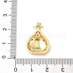 Латунные подвески с микропаве из кубического циркония и эмали&nbsp;KK-F917-04B