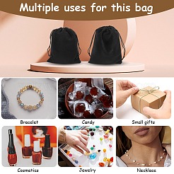 Прямоугольные бархатные мешочки на шнурке TP-CN0001-03B-02