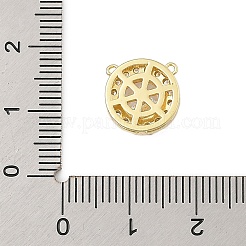 Шармы-соединители из латуни с микропаве из кубического циркония KK-U041-01G-01