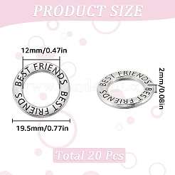 20 шт. соединительные кольца из сплава в тибетском стиле&nbsp;TIBE-SC0001-96