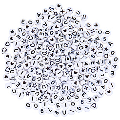 1400 шт. 10 вида акриловых бусин с горизонтальными отверстиями&nbsp;MACR-PA0001-33